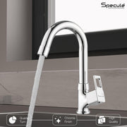 Cubo Swan Neck with Round Swivel Spout Brass (12 inches)- by Specule